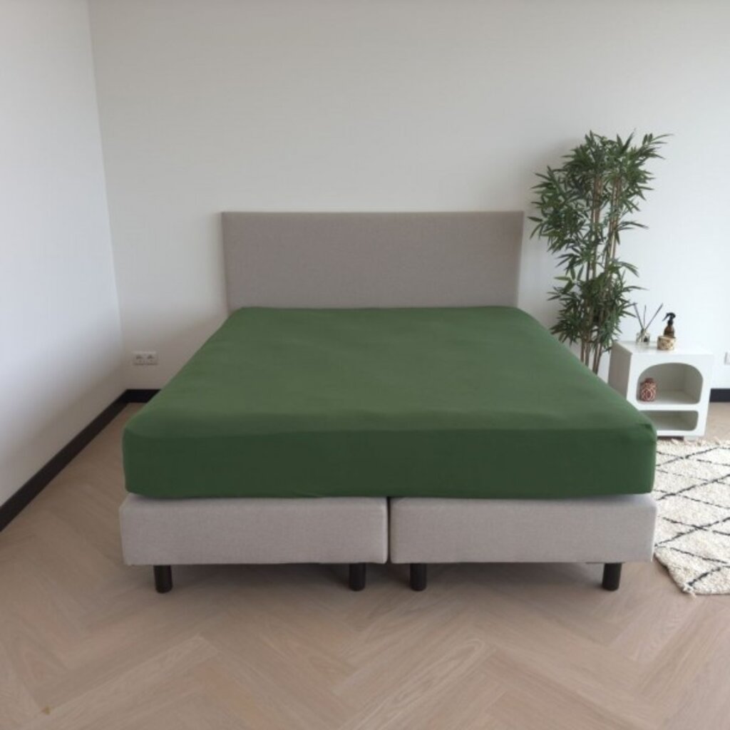 Kayori Premium Stretch Hoeslaken Jersey - Donkergroen