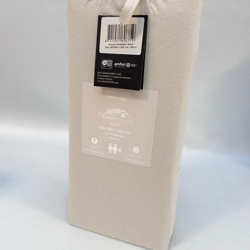 Beau Maison Split Topper Jersey Hoeslaken Zand