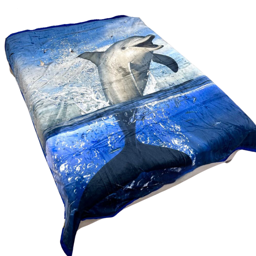Beau Maison Velvet Luxe Woondeken Dolphin 210 x 240 cm | Zware Kwaliteit
