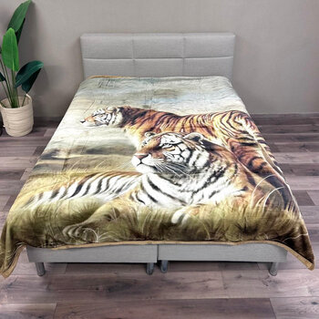 Suite Sheets Dubbellaags Luxe Velvet Woondeken Brown Tiger