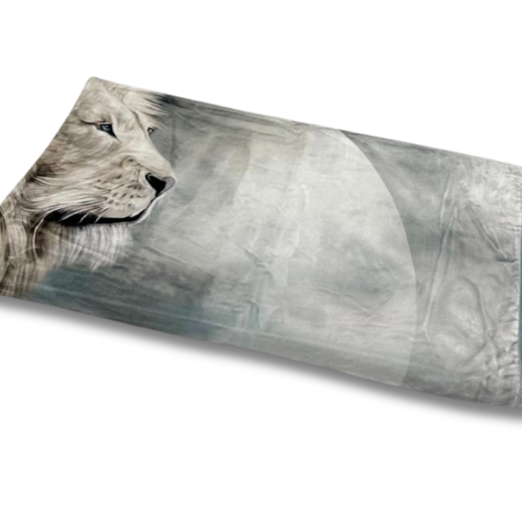Beau Maison Velvet Luxe Woondeken Grey Lion 210 x 240 cm | Zware Kwaliteit