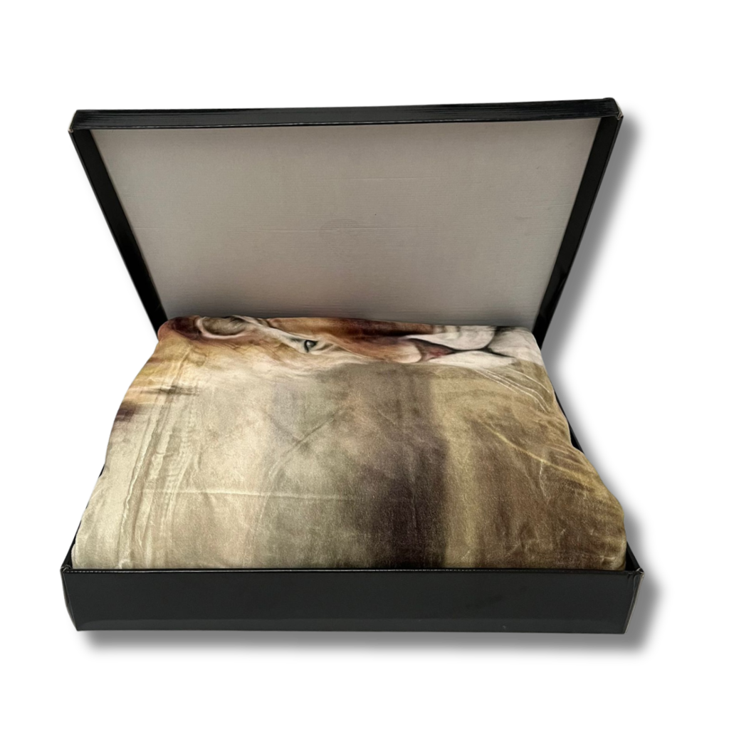 Beau Maison Velvet Luxe Woondeken Brown Tiger 210 x 240 cm | Zware Kwaliteit