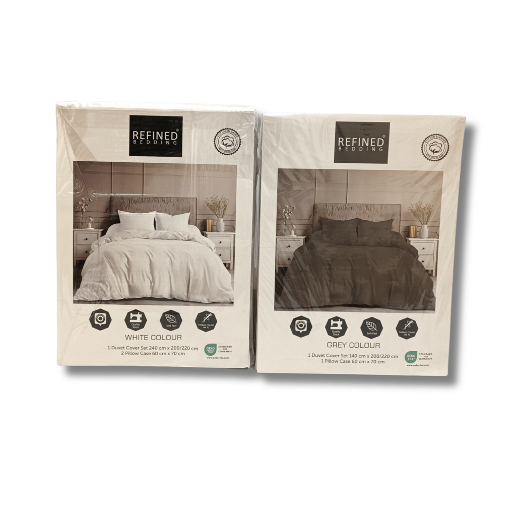 Refined Bedding  Dekbedovertrek Grijs - 100% Katoen Blend