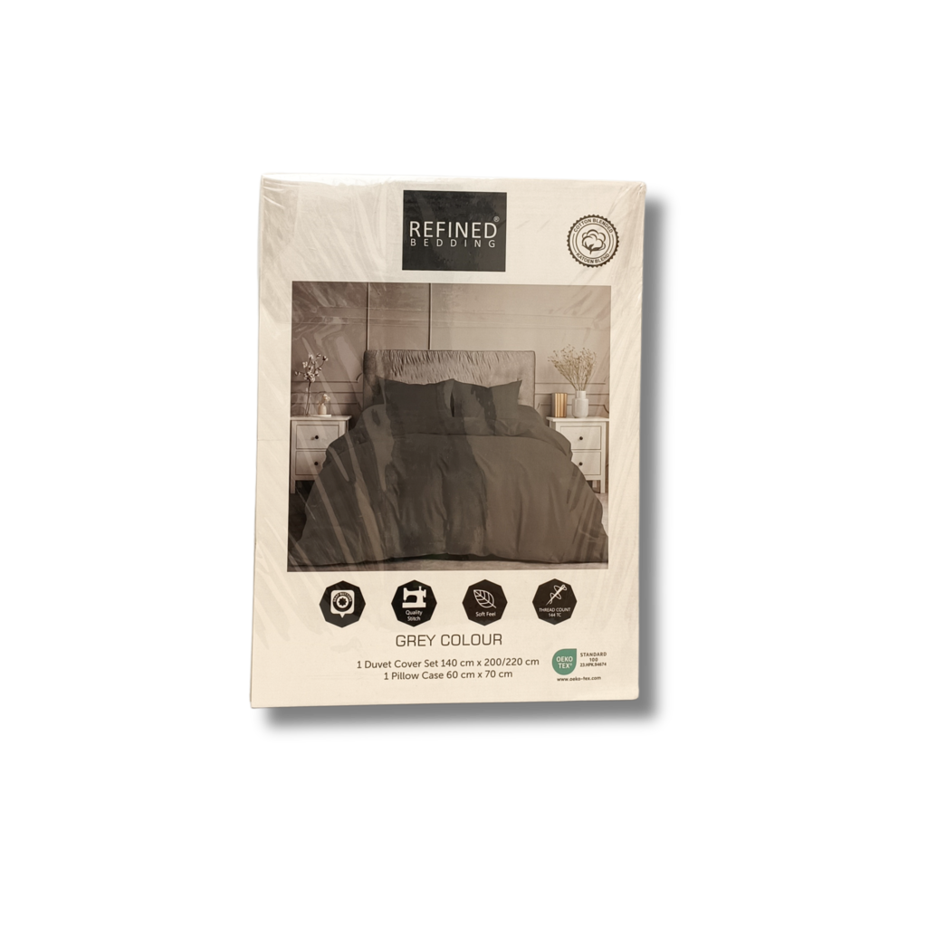 Refined Bedding  Dekbedovertrek Grijs - 100% Katoen Blend