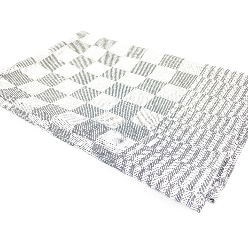 Beau Maison Geblokte Theedoek Grijs (set van 6)