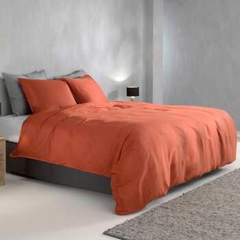 Zo! Home Dekbedovertrek Katoen Satijn Satinado Copper Orange