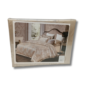 Otsukeori Dekbedovertrekset + Hoeslaken Embossed Light Taupe 240x220 cm
