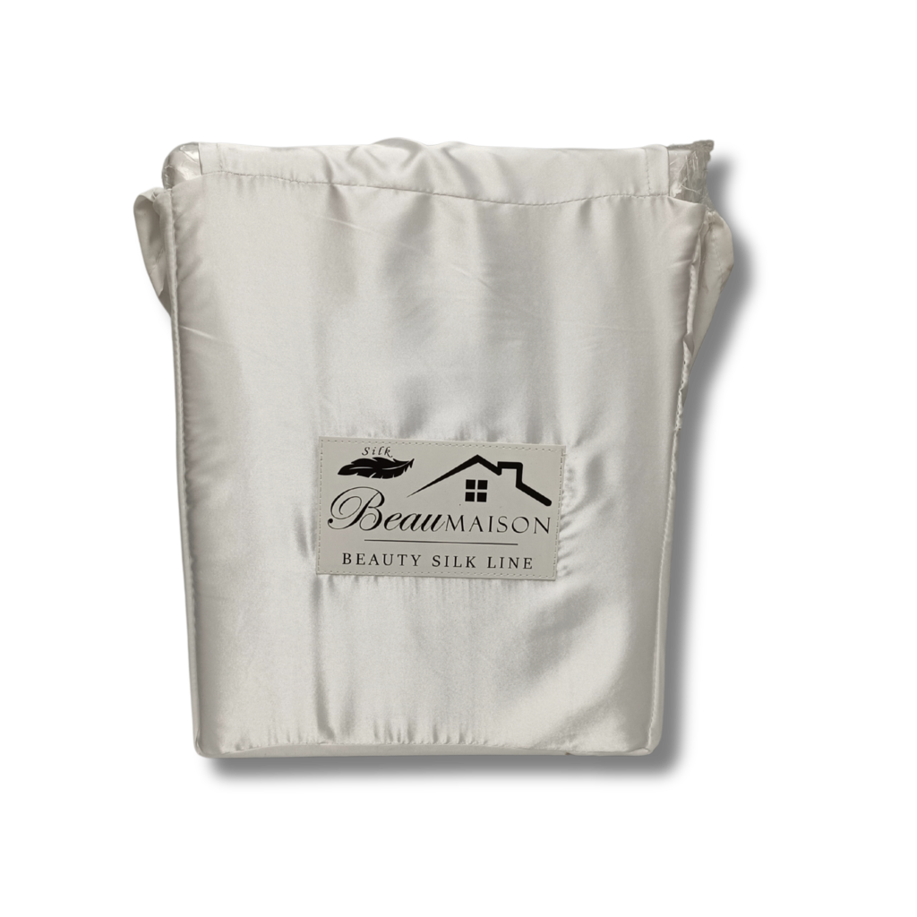 Beau Maison Glanzend Satijnen Dekbedovertrek Wit