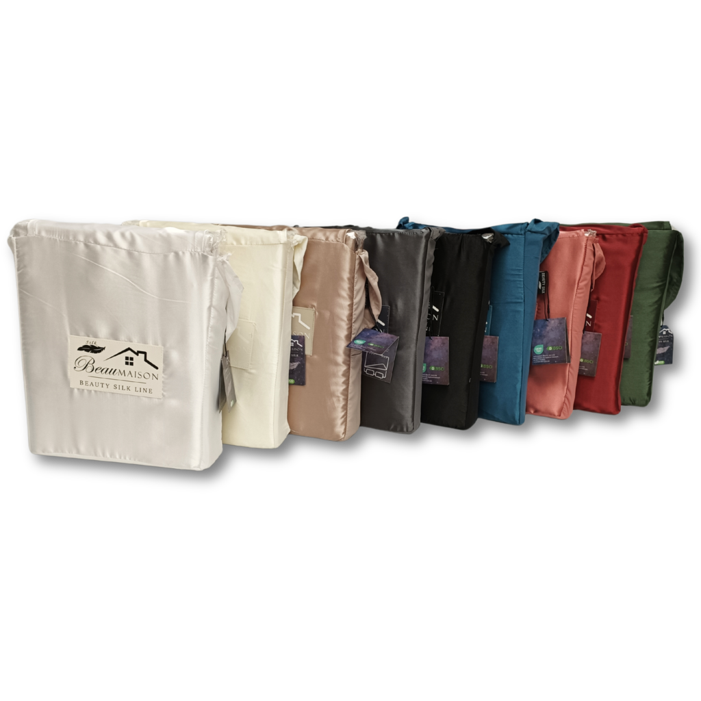 Beauty Silk Glanzend Satijnen Dekbedovertrek Zwart