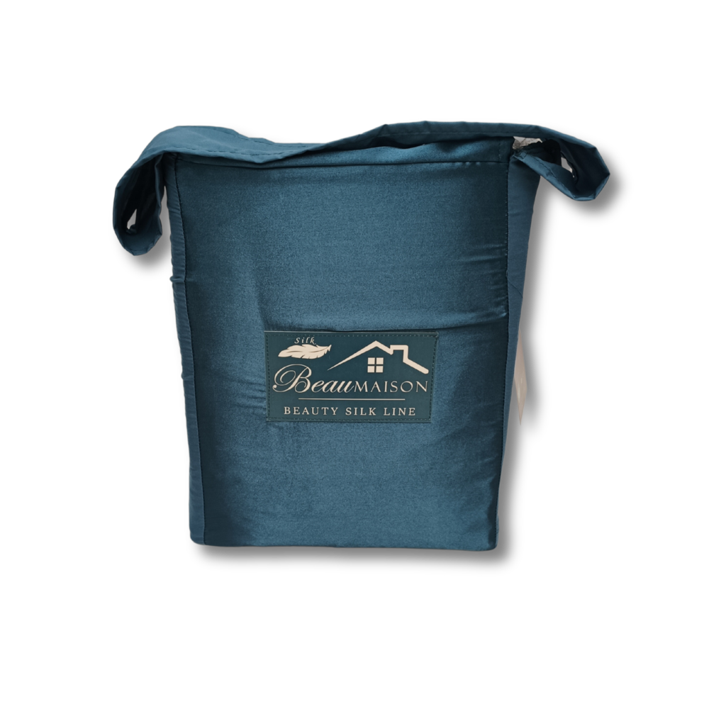 Beau Maison Glanzend Satijnen Dekbedovertrek Petrol Blue