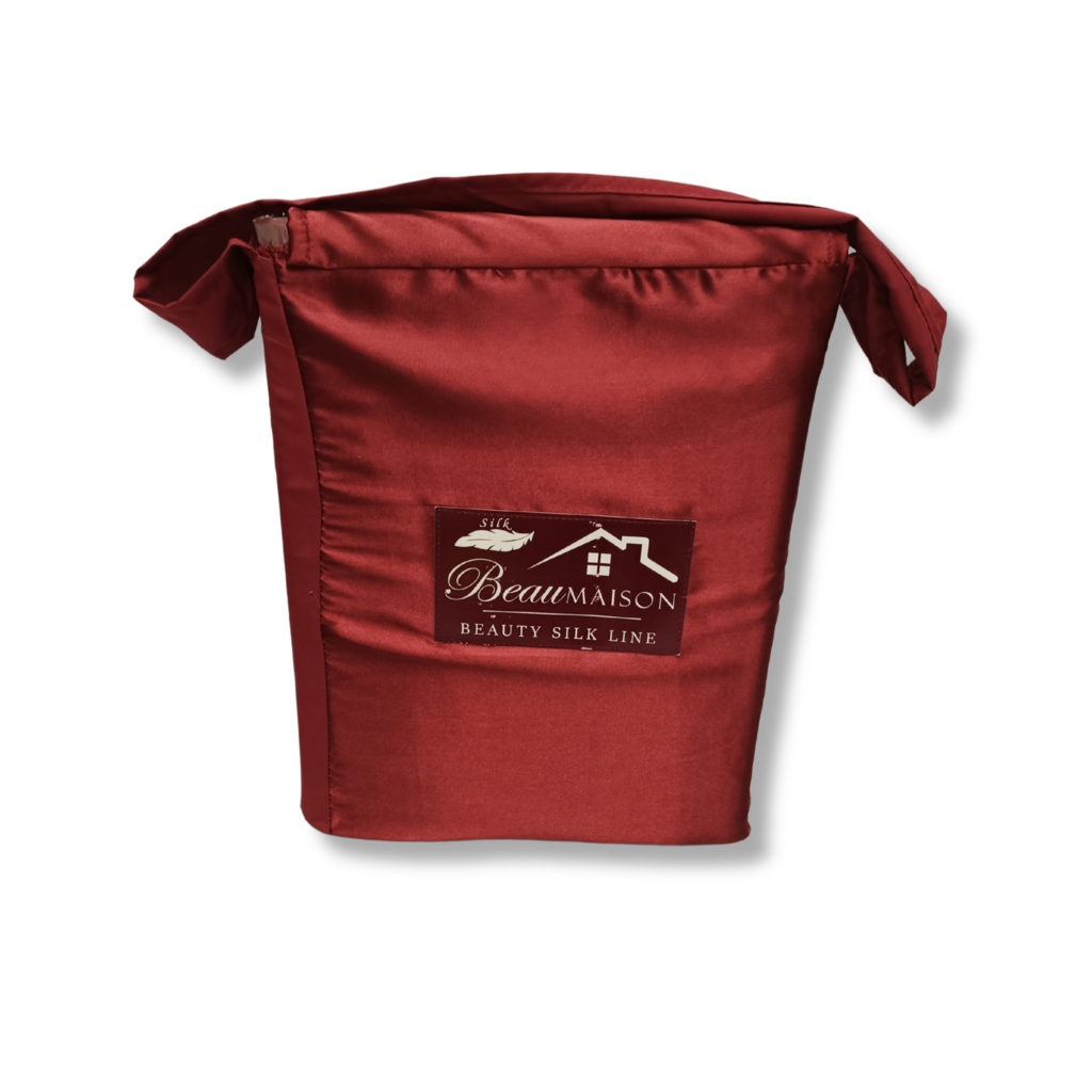 Beau Maison Glanzend Satijnen Dekbedovertrek Burgundy