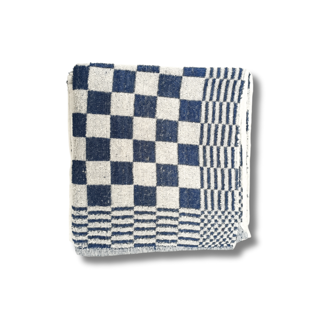 Beau Maison Katoenen Keuken Handdoek(set van 3) - Geblokt Blauw