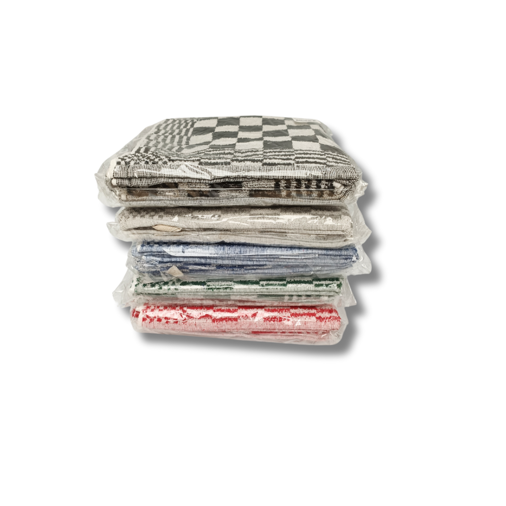 Beau Maison Katoenen Keuken Handdoek - Geblokt Grijs