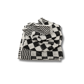 Beau Maison Keukendoek - Handdoek (3 stuks) Geblokt Zwart