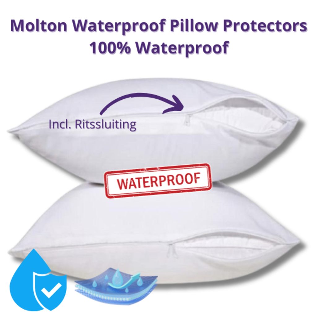 Suite Sheets Molton Kussensloop Waterdicht 60 x 70 cm - 2 Stuks