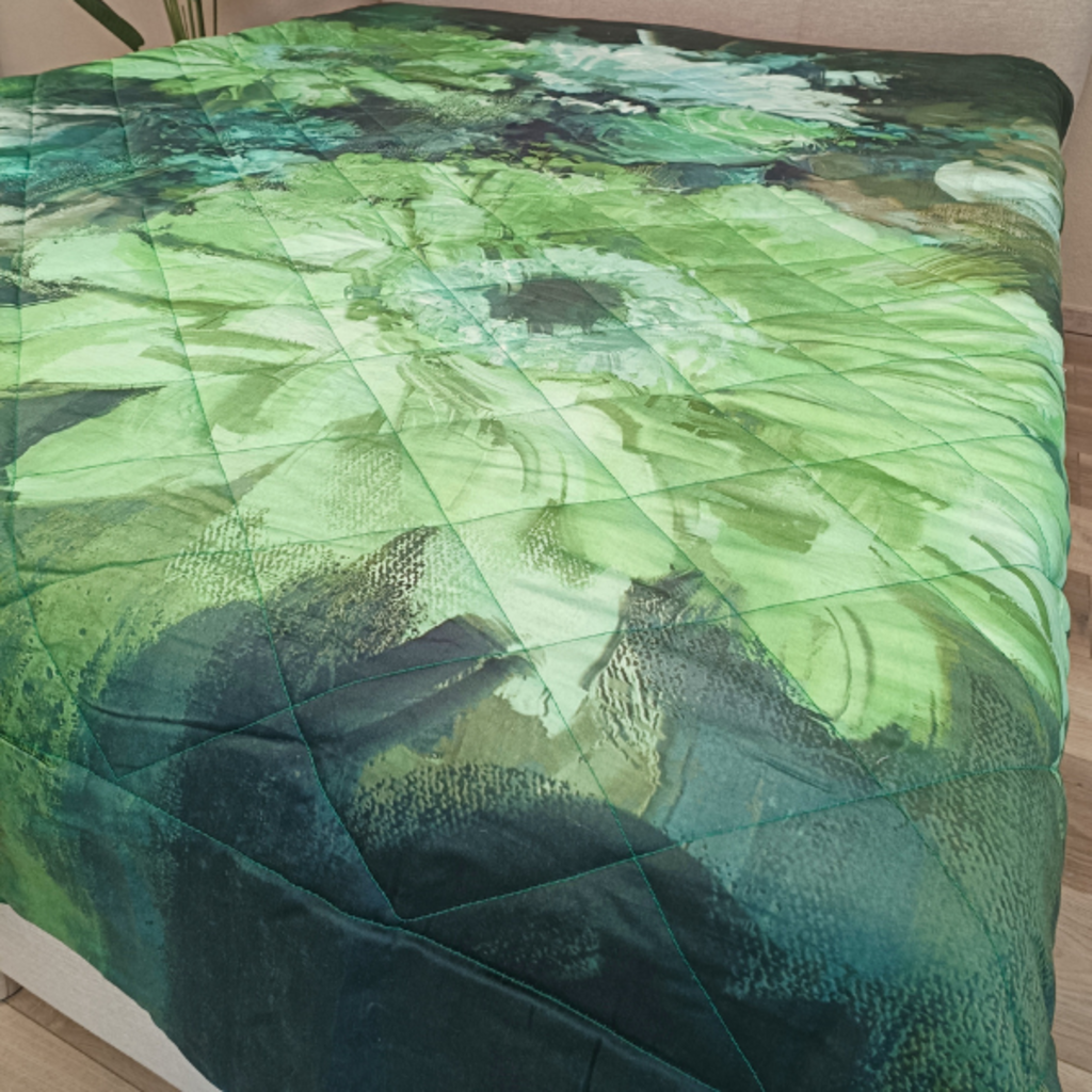 Suite Sheets Easy Dekbed & Bedsprei Katoen Satijn Florista - Dubbelzijdige Bedsprei - 200 TC