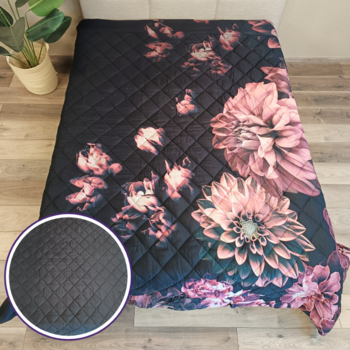 Overige Merken Katoen Satijn Bedsprei Raining Bed of Roses - 230x250 cm  - Dubbelzijdig!