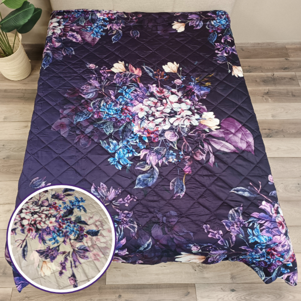 Suite Sheets Easy Dekbed & Bedsprei Katoen Satijn Dreamy Floral - Dubbelzijdige Bedsprei - 200TC