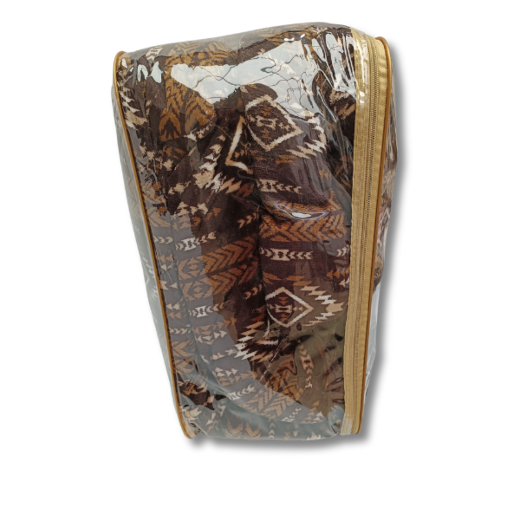 Otsukeori 4 PCS Bedspreiset + Hoeslaken & Kussenslopen | Velvet Brown Diamond