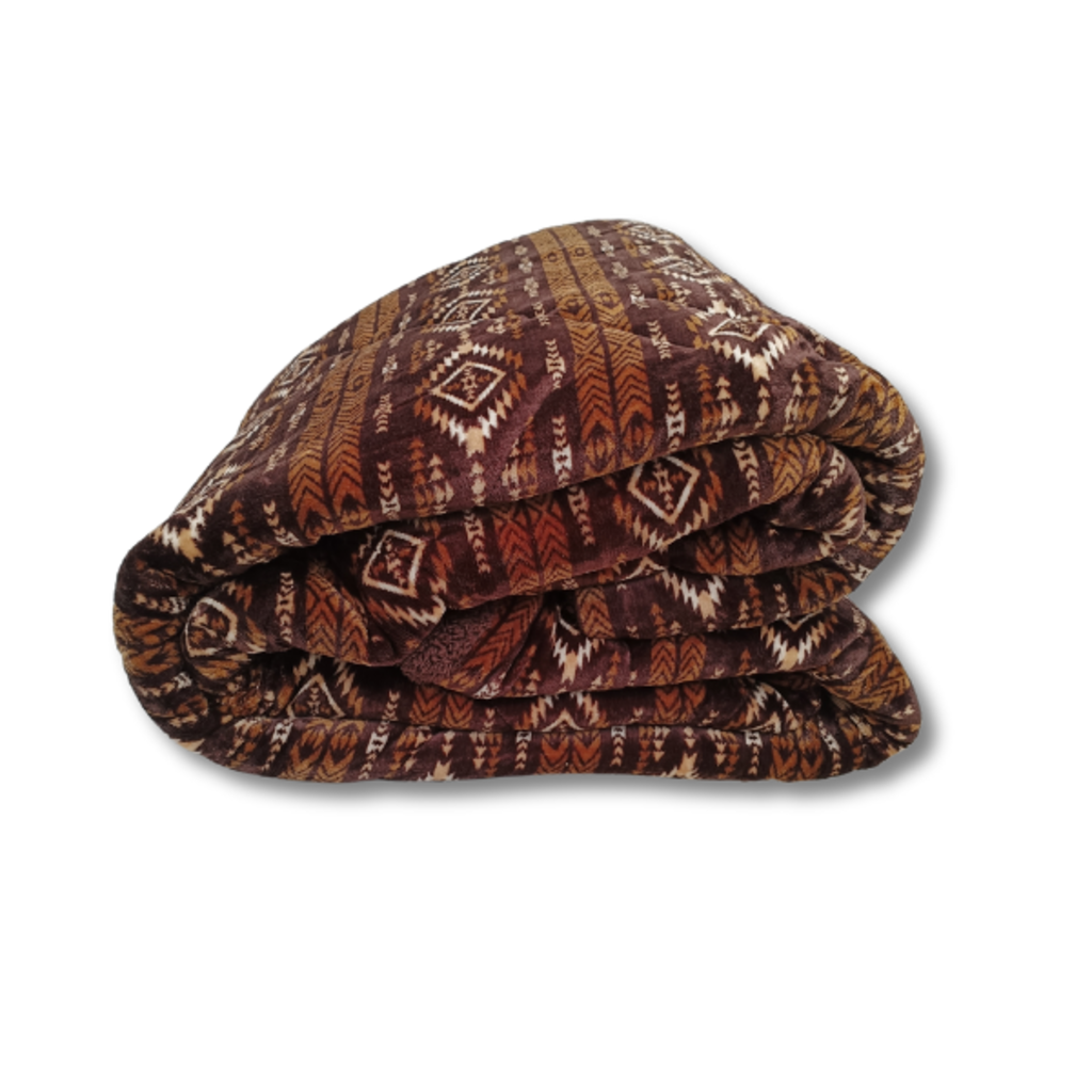 Otsukeori 4 PCS Bedspreiset + Hoeslaken & Kussenslopen | Velvet Brown Diamond