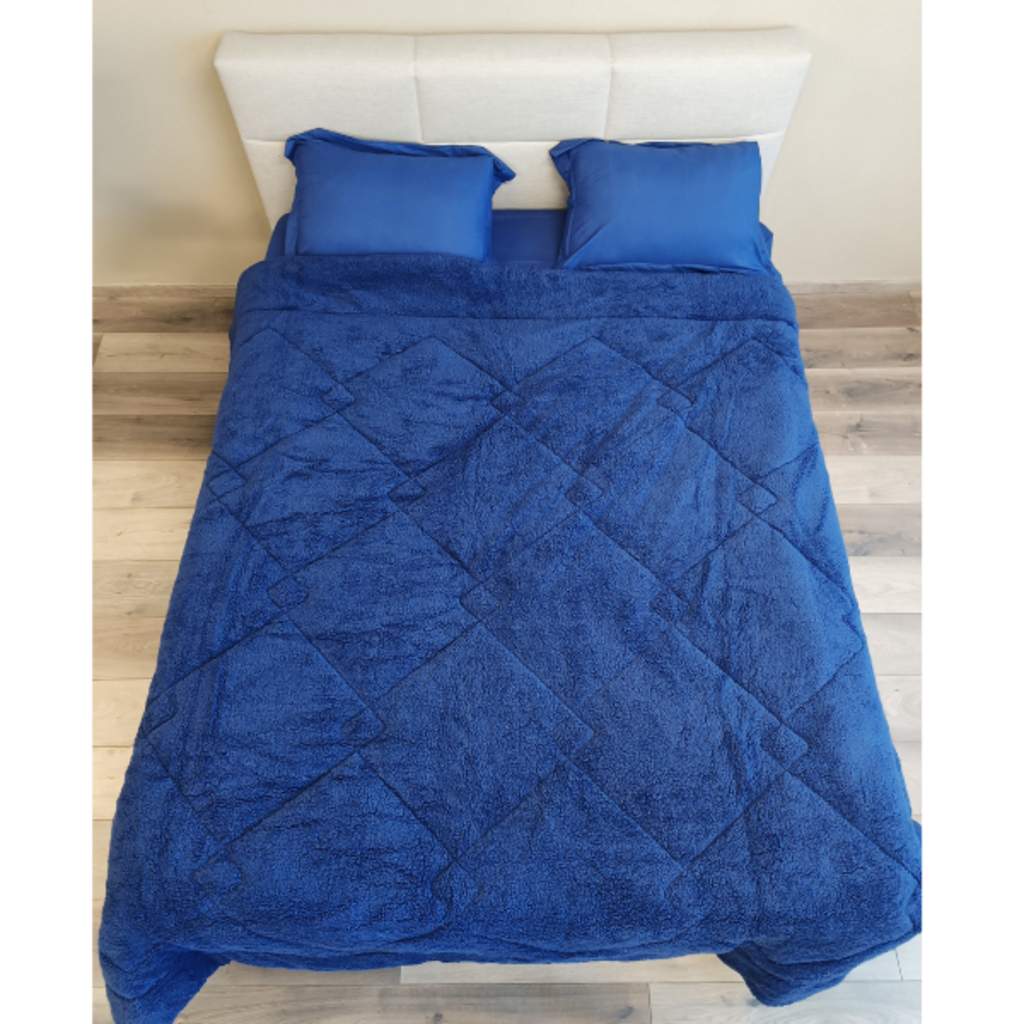 Otsukeori 4 PCS Bedspreiset + Hoeslaken & Kussenslopen | Velvet Blue Anchor