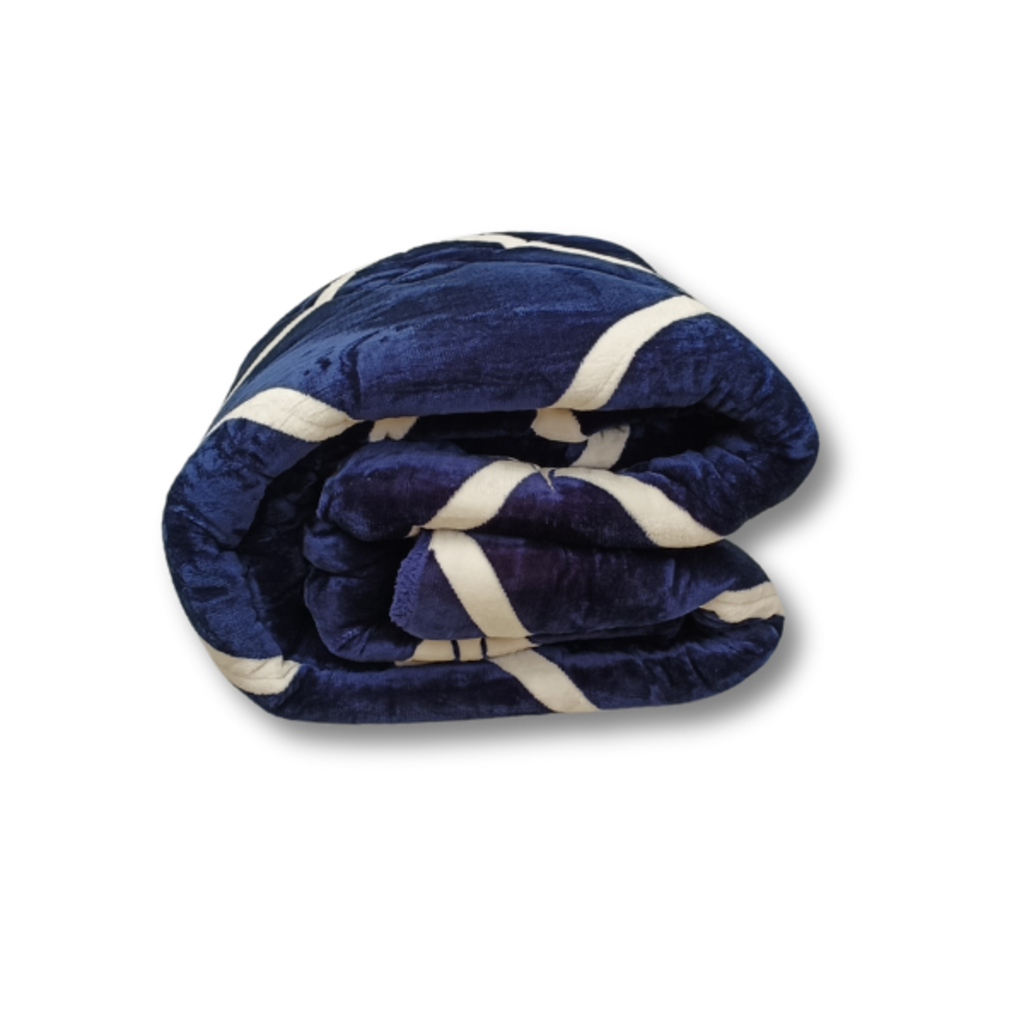 Otsukeori 4 PCS Bedspreiset + Hoeslaken & Kussenslopen | Velvet Blue Anchor