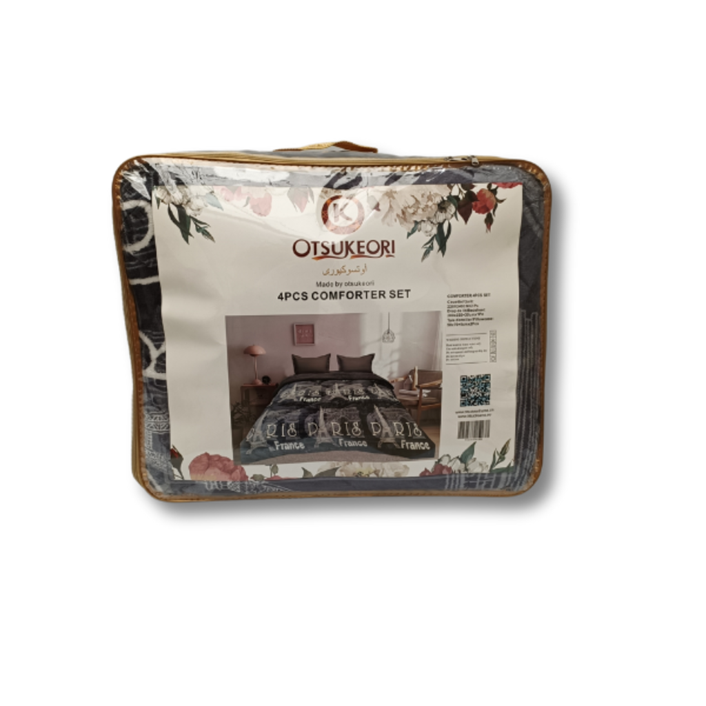 Otsukeori 4 PCS Bedspreiset + Hoeslaken & Kussenslopen | Velvet Paris