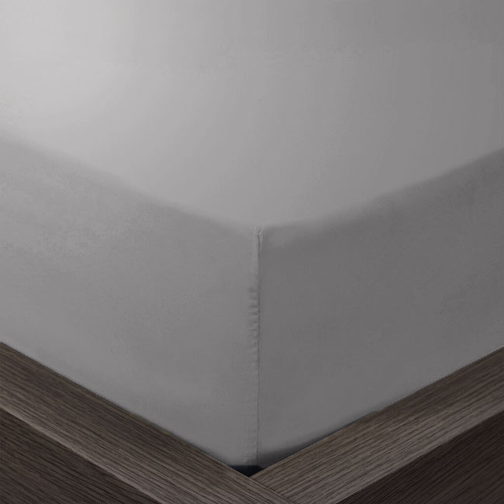 Beau Maison Katoenen Hoeslaken Grijs - Strakke, Moderne Look met Duurzame Verpakking & OEKO-TEX Certificering