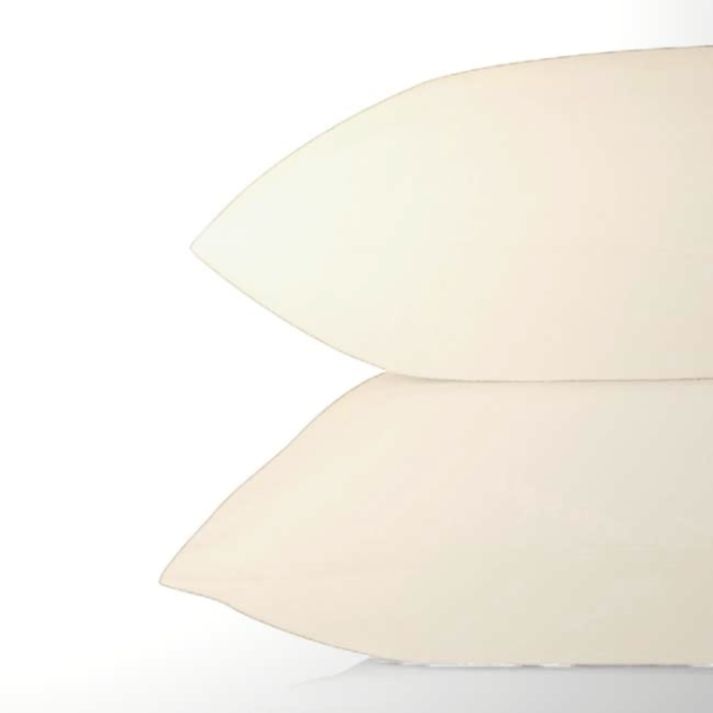 Beau Maison Set van 2 Perkaal Katoenen Kussenslopen Creme - Ademend, Anti Allergisch & OEKO-TEX Gecertificeerd!