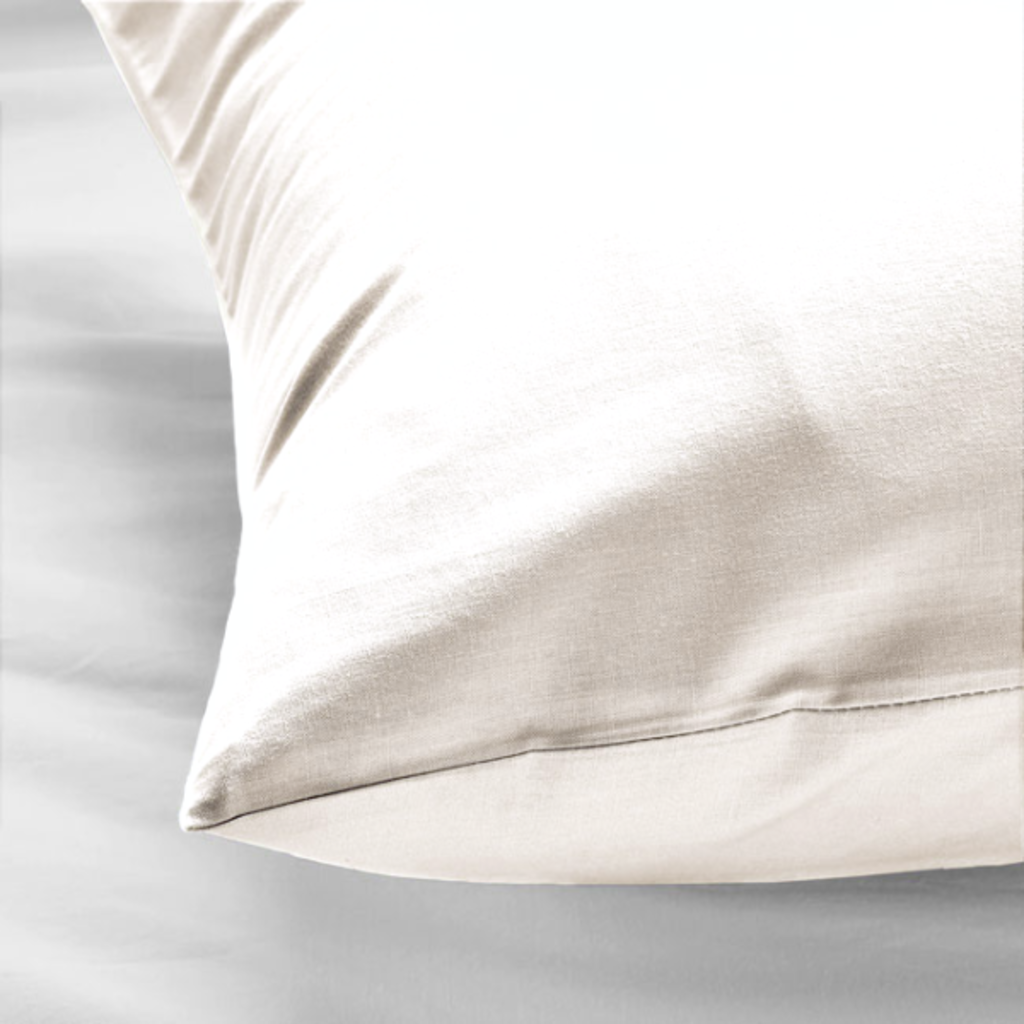 Beau Maison Lichaamskussen Hoes Creme - 100% Perkaal Katoen - 40x145 cm