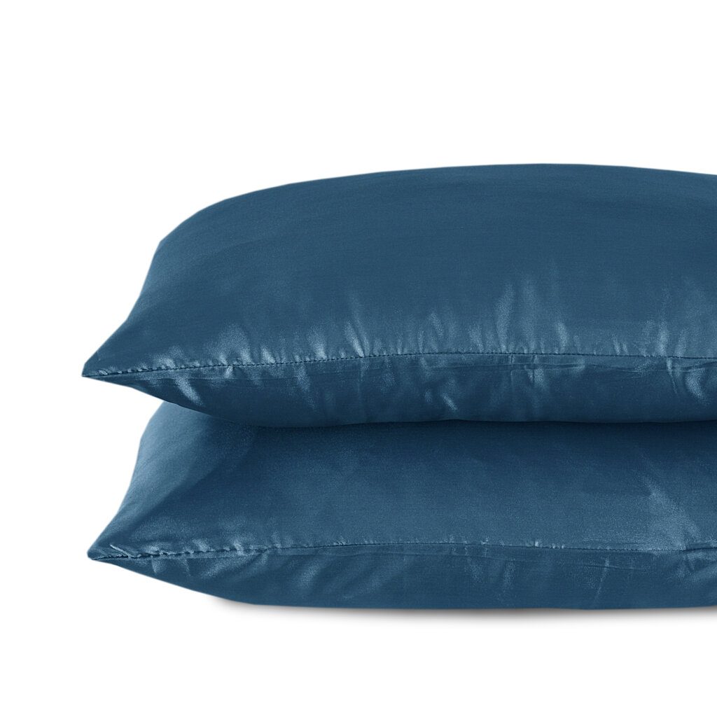 Beau Maison Satijnen Kussenslopen Petrol Blue 2 stuks