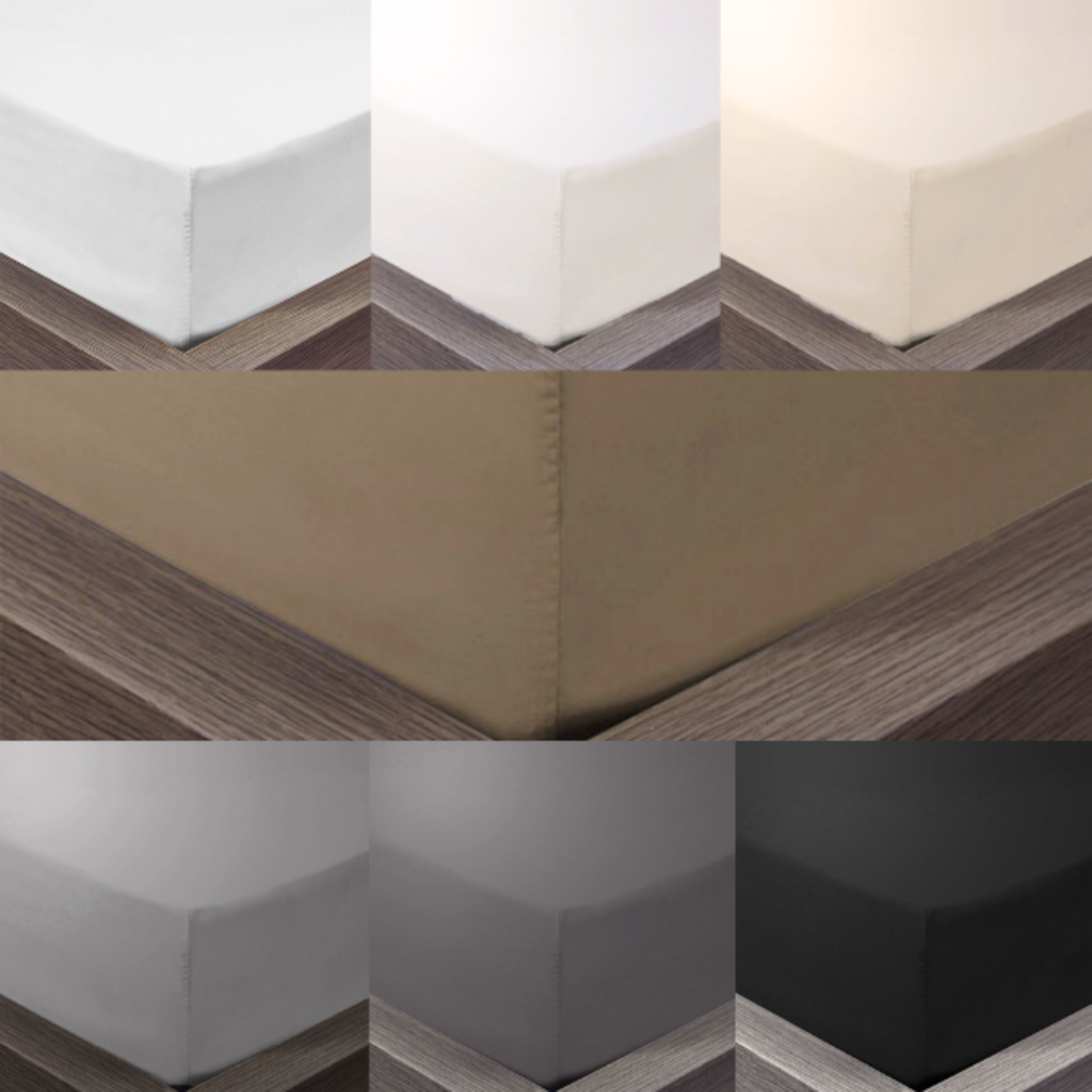 Beau Maison Katoenen Hoeslaken Grijs - Strakke, Moderne Look met Duurzame Verpakking & OEKO-TEX Certificering