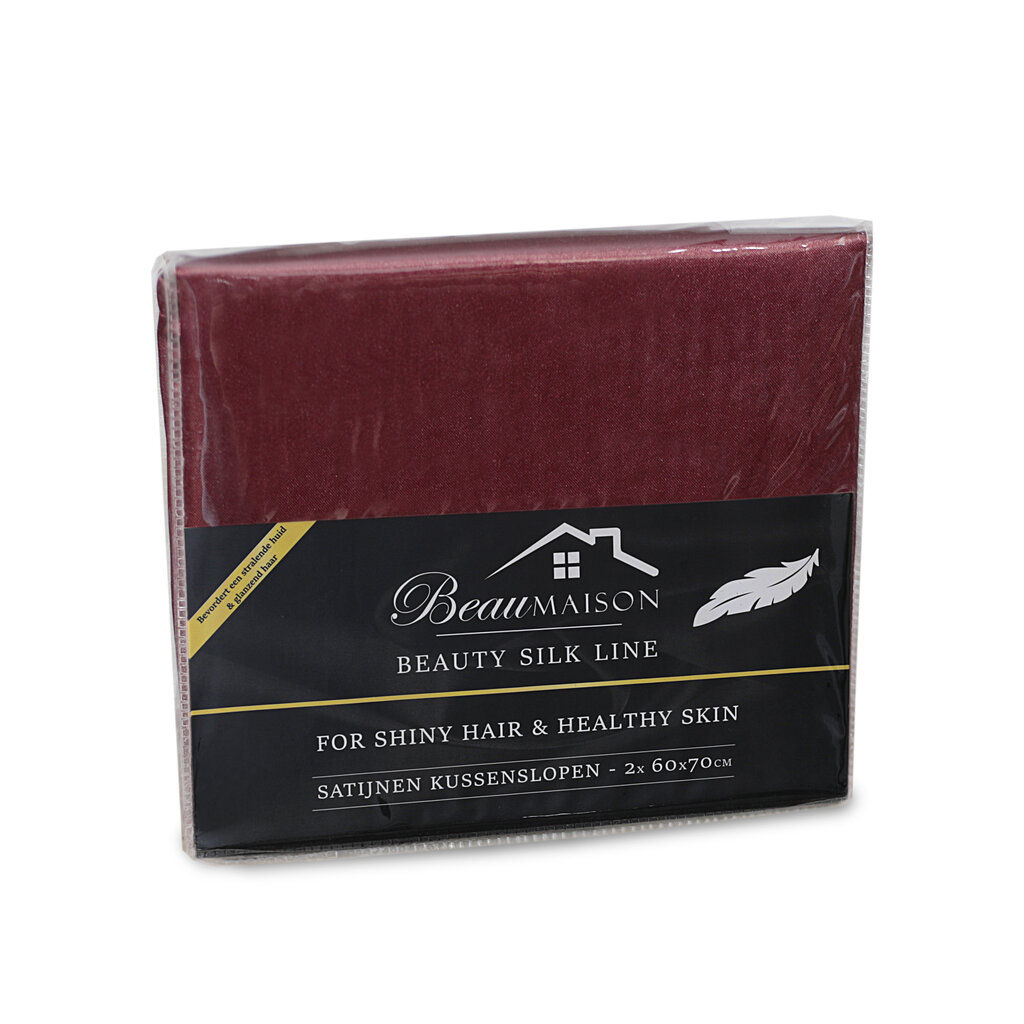 Beau Maison Kussenslopen Satijn Burgundy - 2 stuks -