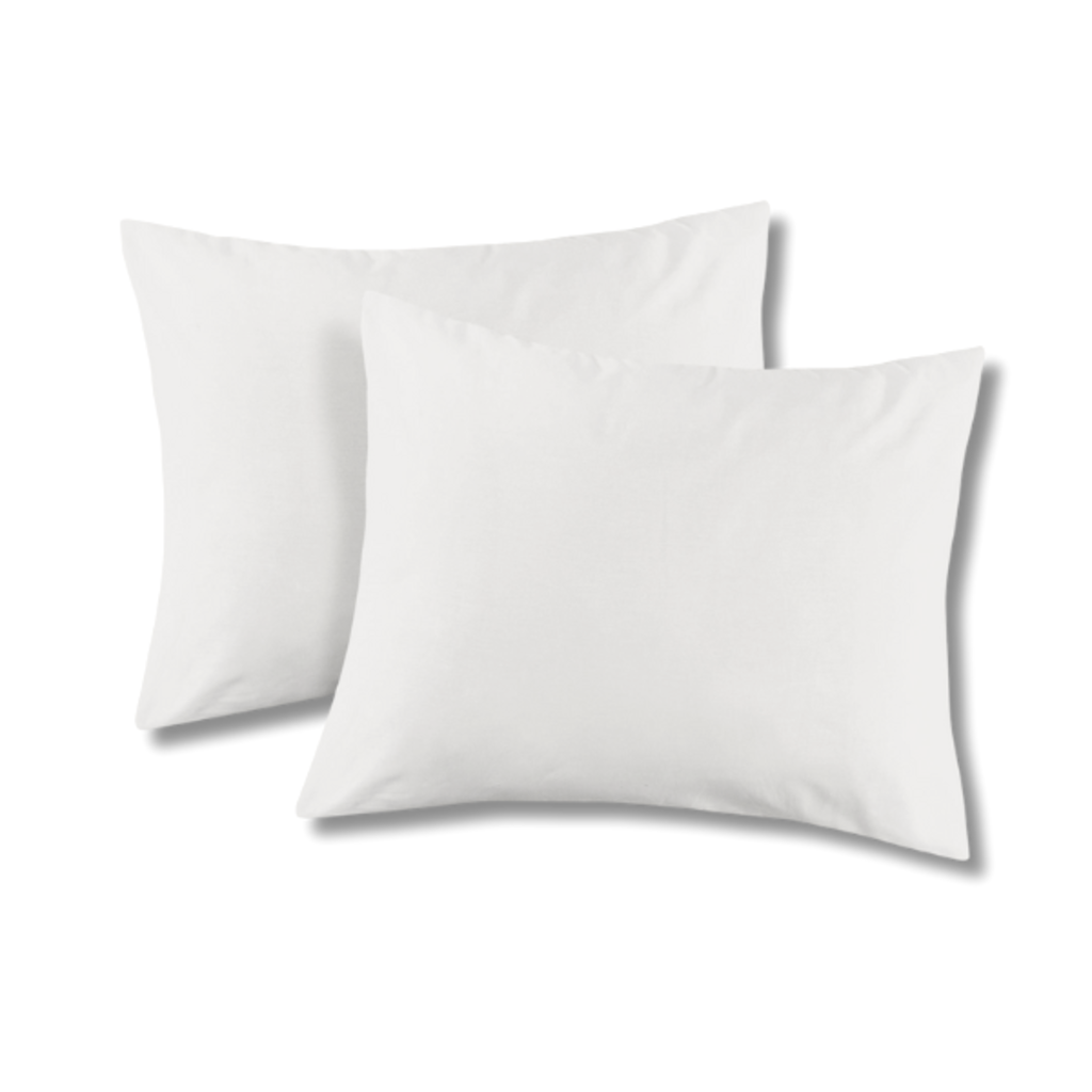 Beau Maison Set van 2 Perkaal Katoenen Kussenslopen Wit - Ademend, Anti Allergisch & OEKO-TEX Gecertificeerd!