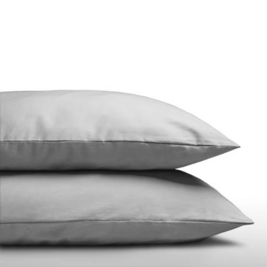 Beau Maison Set van 2 Perkaal Katoenen Kussenslopen Grijs - Ademend, Anti Allergisch & OEKO-TEX Gecertificeerd!