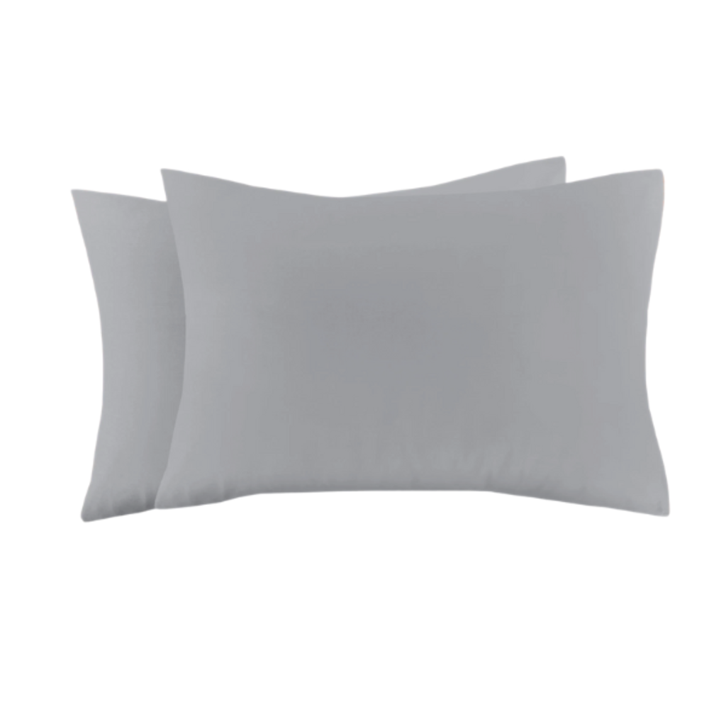 Beau Maison Set van 2 Perkaal Katoenen Kussenslopen Grijs - Ademend, Anti Allergisch & OEKO-TEX Gecertificeerd!