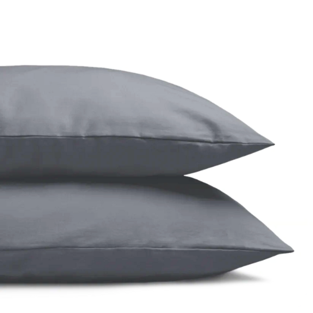Beau Maison Set van 2 Perkaal Katoenen Kussenslopen Antraciet - Ademend, Anti Allergisch & OEKO-TEX Gecertificeerd!