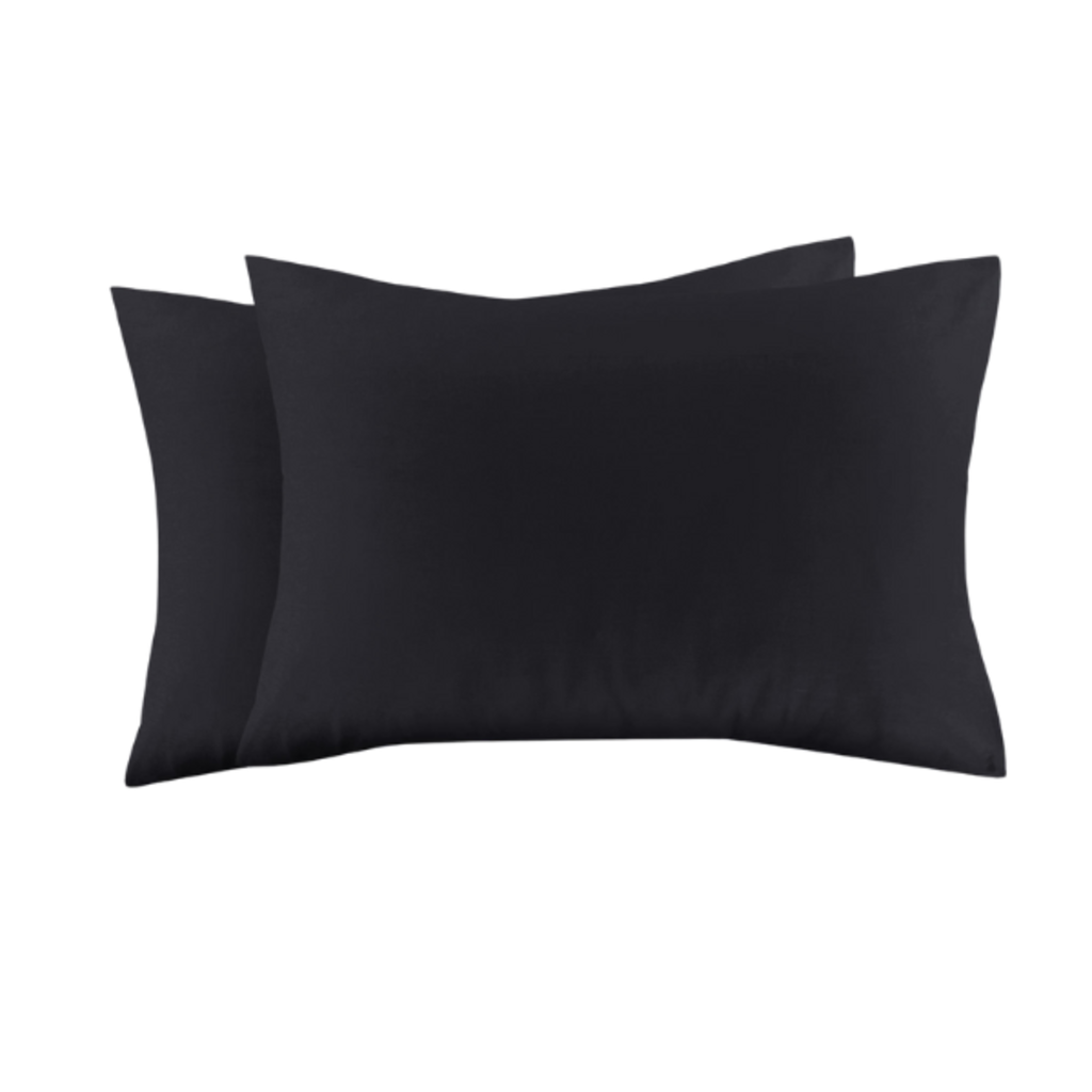 Beau Maison Set van 2 Perkaal Katoenen Kussenslopen Zwart - Ademend, Anti Allergisch & OEKO-TEX Gecertificeerd!