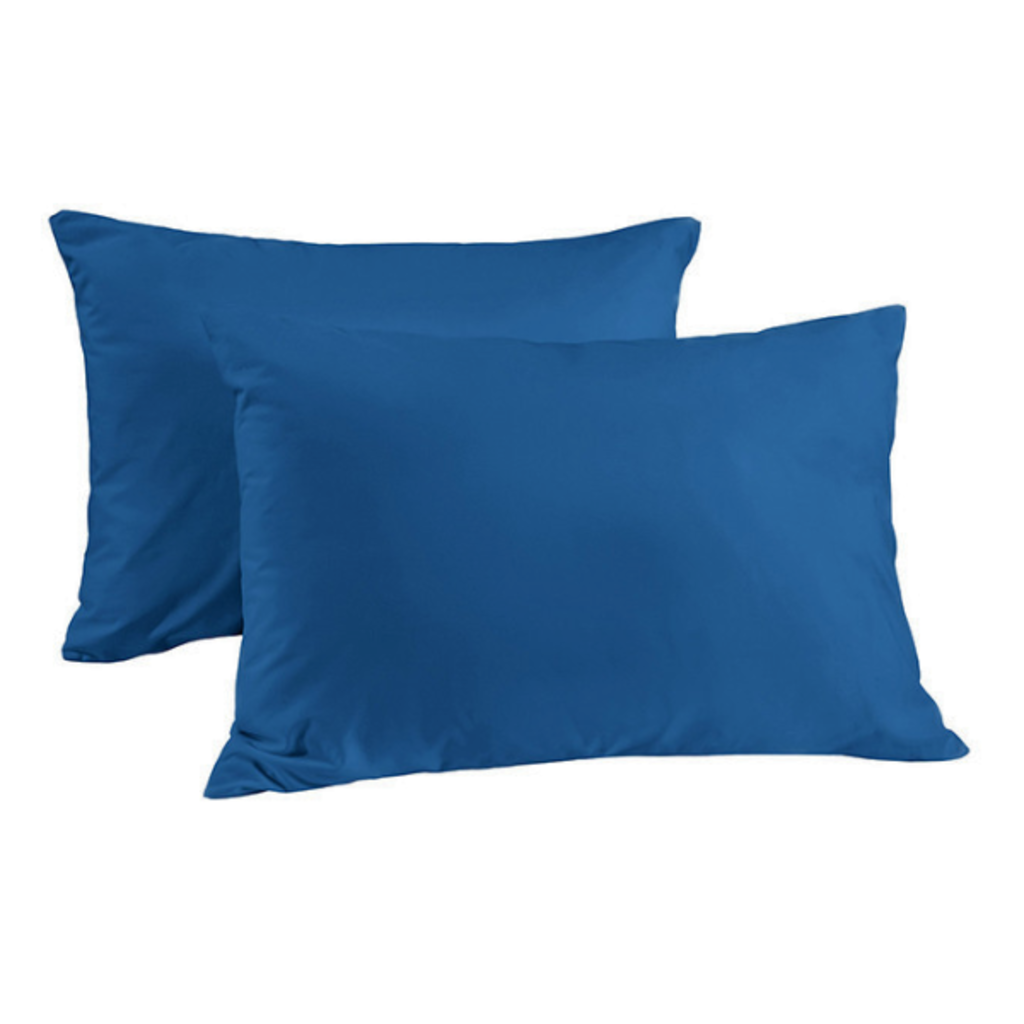 Beau Maison Set van 2 Perkaal Katoenen Kussenslopen Blauw - Ademend, Anti Allergisch & OEKO-TEX Gecertificeerd!