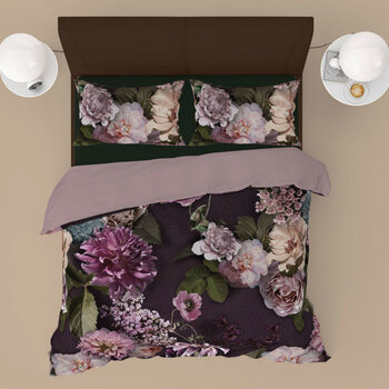 Beau Maison Bedrukt Dekbed Purple Flowers | All Year | Easy Dekbed