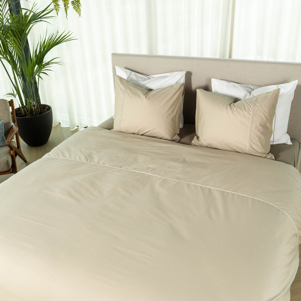 Kayori Sasaki Ecologisch Dekbedovertrek Taupe | Percale Katoen