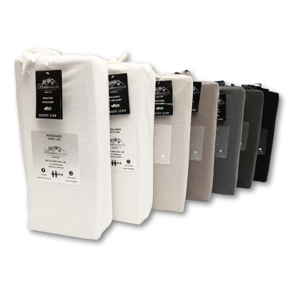 Beau Maison Zwarte Hoeslaken Jersey