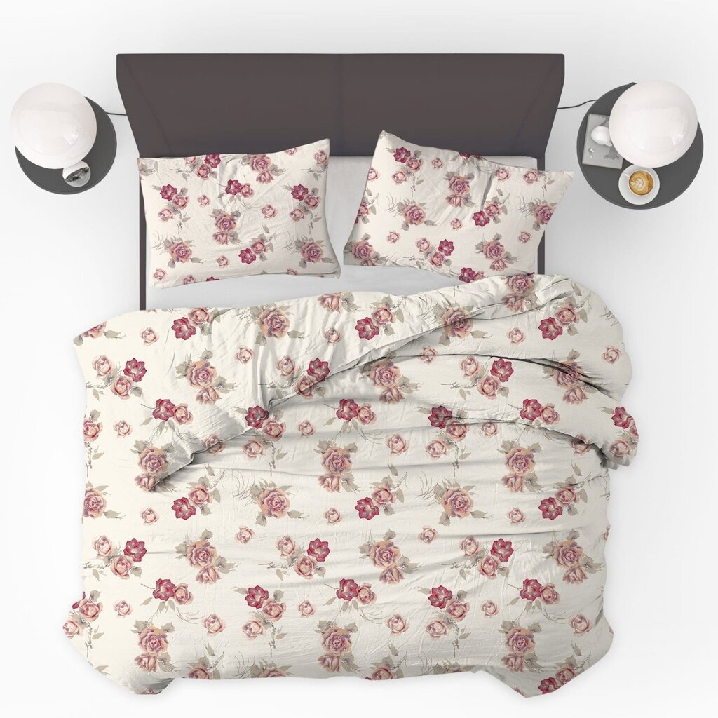 Beau Maison 100% Perkal Katoen | Flowers Diamond Pink Dekbedovertrek