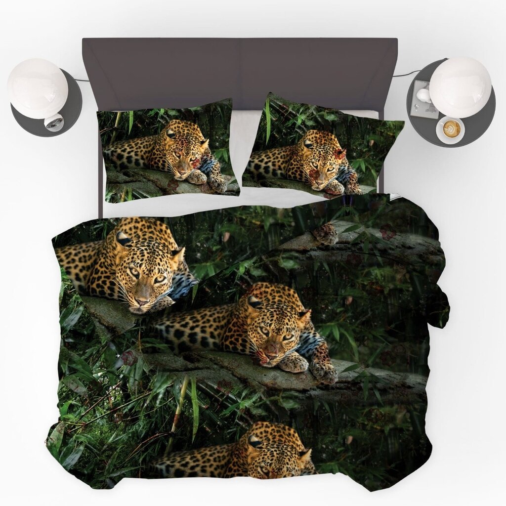 Beau Maison 100% Perkal Katoen | Jungle Leopard Black Dekbedovertrek