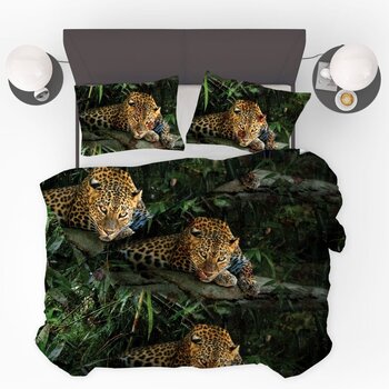 Beau Maison PRE-ORDER! Dekbedovertrek Jungle Leopard Black