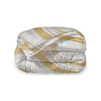 Beau Maison Dekbed Zonder Overtrek  Marble White Gold + Kussenslopen