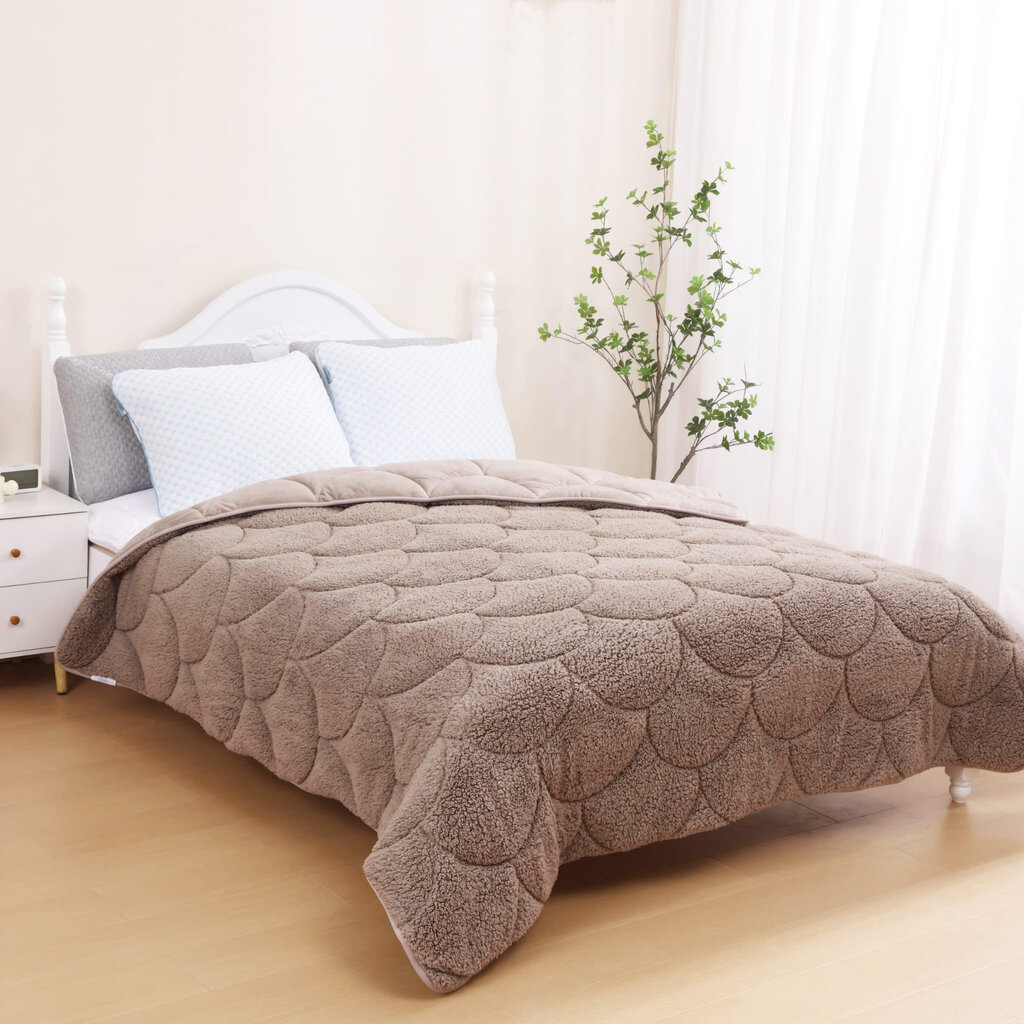 Beau Maison Velvet Sherpa Comfort Dekbed All Year – Luxe 2-in-1 Dekbed - Taupe