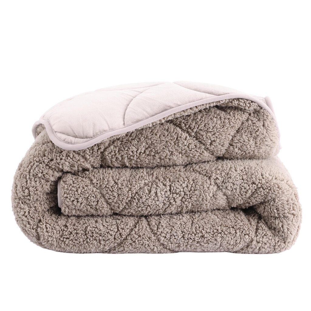 Beau Maison Velvet Sherpa Comfort Dekbed All Year – Luxe 2-in-1 Dekbed - Taupe