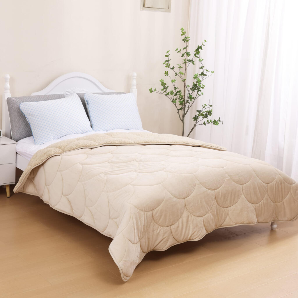 Beau Maison Velvet Sherpa Comfort Dekbed All Year – Luxe 2-in-1 Dekbed - Sand