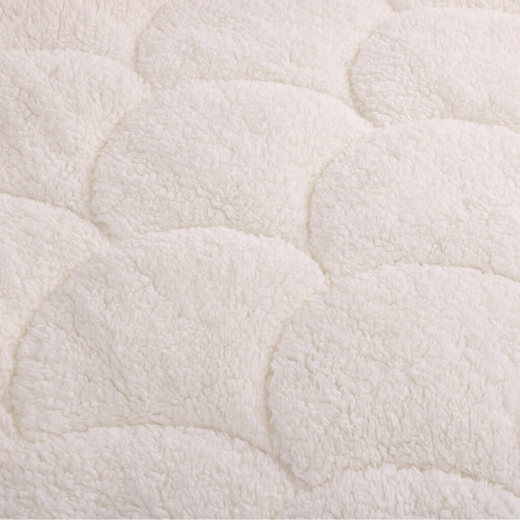 Beau Maison Velvet Sherpa Comfort Dekbed All Year – Luxe 2-in-1 Dekbed - Pearl White